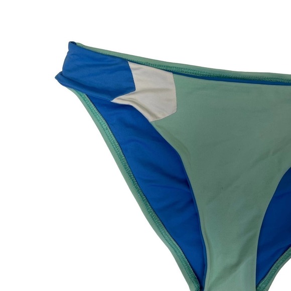 L*SPACE Colorblock Geo Bandeau Top Hipster Bottom Bikini Set Size XS - Picture 5 of 11